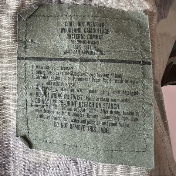 Vintage US Air Force Woodland Camo Jacket Military NATO Combat Size Small Short - Picture 7 of 7